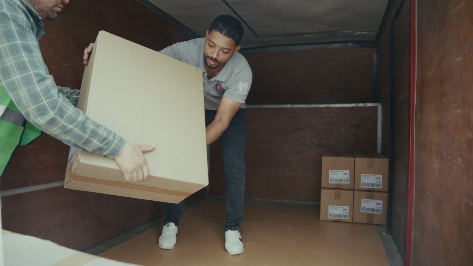 Loading a delivery truck